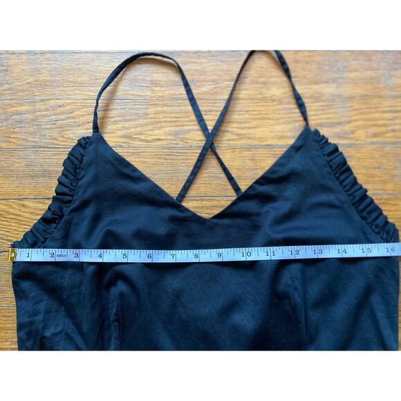 LOFT Black Pleated Summer Dress w/Fabric Belt sz 6 - Picture 15 of 16